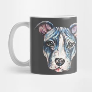 Blue Pitbull Face Mug